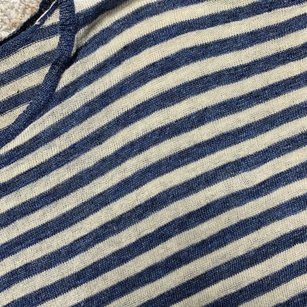 Ralph Lauren Polo Linen Striped Pullover Blue Gray - Picture 3 of 9